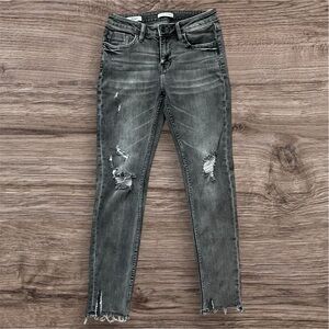 Vigoss Marley Skinny Jeans | Pure 2016 Vibes | Distressed, Raw Hem | Size 26